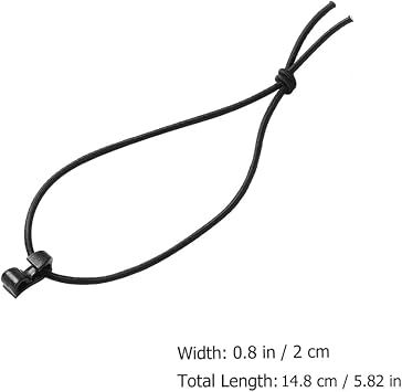 Toddmomy Elastic String Clip Buckles Black Nylon 15 Pack