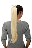 Nuevo y en empaque original! WIG ME UP ® - extensión de pelo coleta con peineta y banda pelo largo liso rubio plata 65 cm D13001-613