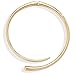 GoldGifts Statement Chunky Gold Collar Necklace, 14K Gold Plated Teardrop Cuff Choker with Open Cuff Design, Non Tarnish Waterproof Bangle Fashionable Thick Wrap Jewelry Gifts for Women