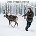 Deer Drag Harness, Deer Drag Rope with Non-Slip Handle, Heavy Duty Strap Hunting Dragging Pull Rope, Strong Bearing Capacity Dragging Harness Hunting Accessories for Big and Small Game, Orange