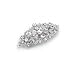 Sparkly Bride Bridal Hair Barrette Vintage Romancing Heart Rhinestone Crystal Small 2.5 inches
