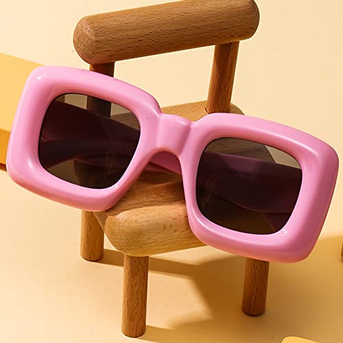 BANWEI Óculos de sol infantil quadrado com bolhas, armação grossa, óculos de sol para crianças e fot