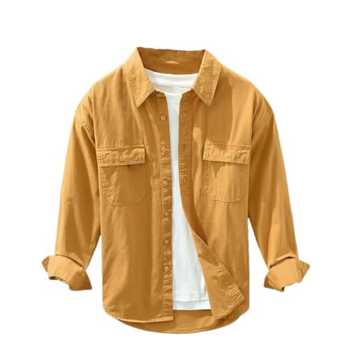 Chemise de travail homme en coton style vintage japonais et coupe ample