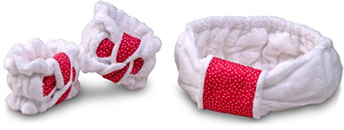 Absorbent wristbands and matching headband DripKnots (Perky Pink)
