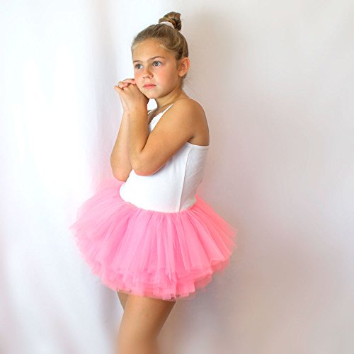My Lello Big Girls 10-Layer Short Ballet Tulle Tutu Skirt (4T-10yr) -Light Pink - Thumbnail 2