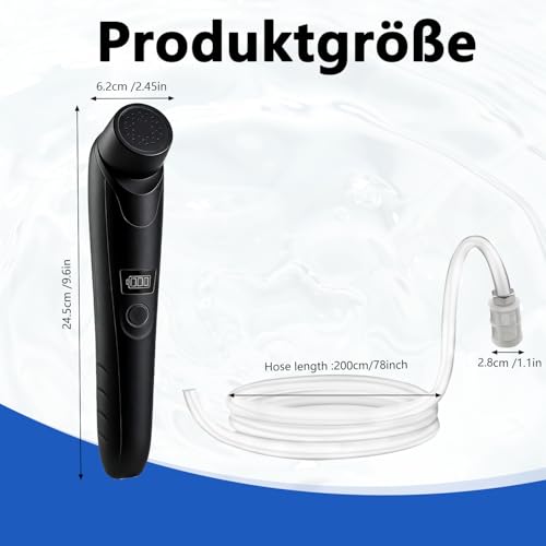 Portable Travel Bidet Elektrisches, Elektrisch Reise Bidet Handbrause für Intimdusche Wochenbett und Outdoor-Wandern, Handheld Podusche für Damen Herren und Kinder (Schwarz)