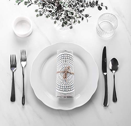 Y Yhy Ceramic Dinner Plates, 10 Inch Porcelain Plates For Christmas Dinner, Serving Dish Set Of 6, Modern Off-White Plates For Kitchen, Microwave & Dishwasher Safe, Scratch Resistant #TOP1