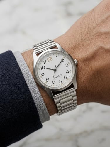 Image of PANJATAN Women's Classic Quartz Watch - Uniques - Stainless Steel Silver Chain - Stylish Ladies Analog Wrist Watch (30mm)