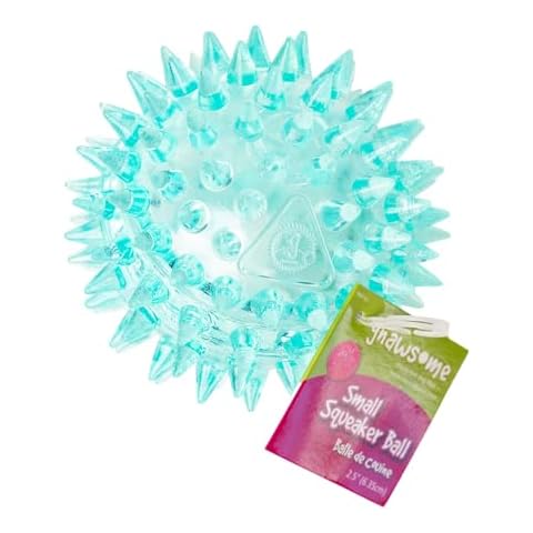 Gnawsome Dog Toys - 2.5” Spiky Squeaker Ball - Small - Dental & Gum Wellness - Stimulating Fun - Hidden Squeaker - Durable for Heavy Chewers - 100% BPA-Free - Assorted Colors Cover