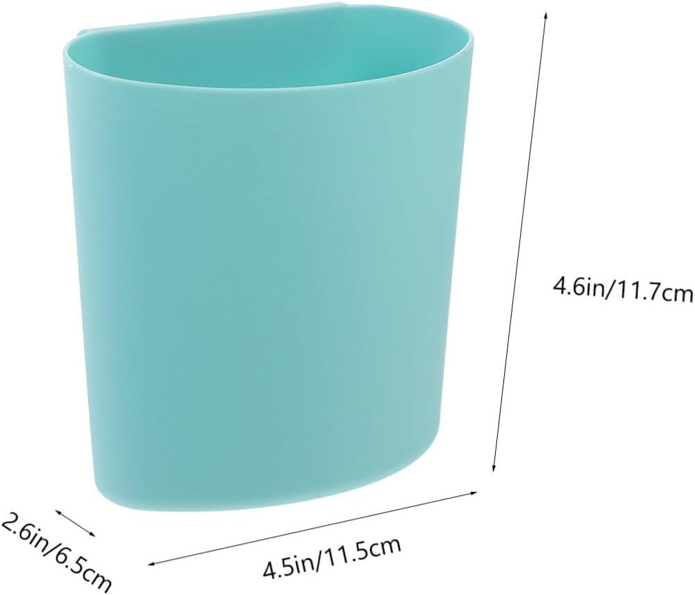 Alipis 6 Pack Hanging Cup Holder, Rolling Cart Accessories Utility Cart Storage Cup Holder Hanging Organizer Basket Small Container Cup for Art Craft Supplies, Pencil, Make Up (Blue+Pink)