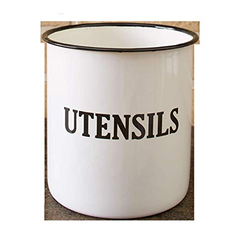 Country Enamelware Kitchen Utensil Holder