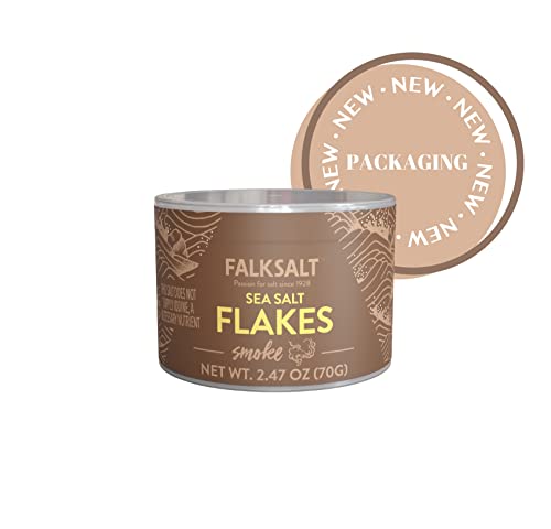 Falksalt | Smoke Sea Salt Flakes 2.47Oz. | Gourmet Finishing Salt | Non-Gmo, Kosher And Halal Certified #TOP6