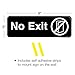 Excello Global Products No Exit Sign: Easy to Mount Informative Plastic Sign with Symbols 9