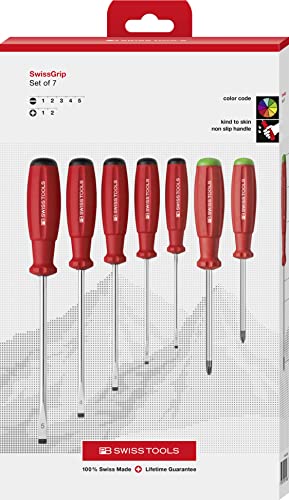 PB Swiss Tools PB-8250PCBB SwissGrip screwdriver set for slotted and Pozidriv screws - Swiss Made
