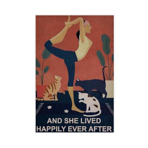 Impression sur toile Chat Yoga Zen pour créer une ambiance relaxante