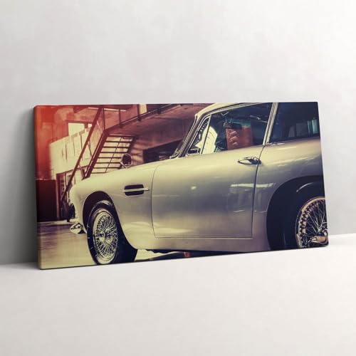 Aston Martin DB5 peinture sur toile art mural luxe pour grand salon