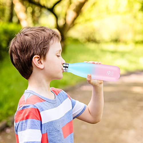 Image of BOGI Insulated Water Bottle, 25oz 2 Pack Stainless Steel Water Bottles, Leak Proof Sports Metal Water Bottles Keep Drink Cold for 24 Hours and Hot for 12 Hours BPA Free kids water bottle for School
