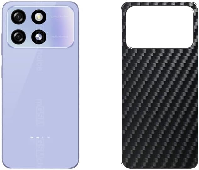 Puccy 2 Pack Back Protector Film, compatible with BLU BOLD K5 Black Carbon Fiber Guard Cover （ Not Tempered Glass Front Screen Protectors ）