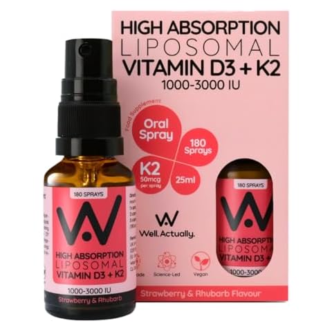 WELL ACTUALLY Liposomal Vitamin D3 + K2 Spray Cover