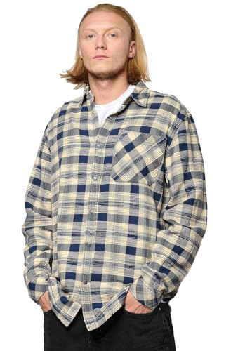 Kaporal, Chemise pour Homme, Coupe Regular, Manches Longues, Col Chemise, Modèle Bowy, Couleur Indigo, Taille 3XL