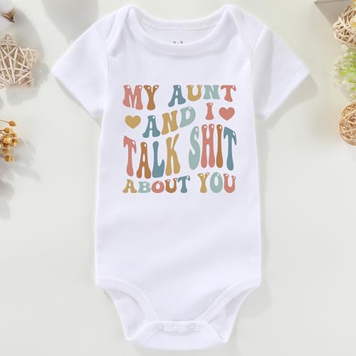 My Aunt and i Talk about you Baby Clothes boy Aunties Bestie auntie sayings Baby girl Clothes Baby Bodysuits2