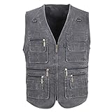 Herren Outdoor Weste Multi Taschen Weste Camping Angeln Fotografie Weste Casual Outwear