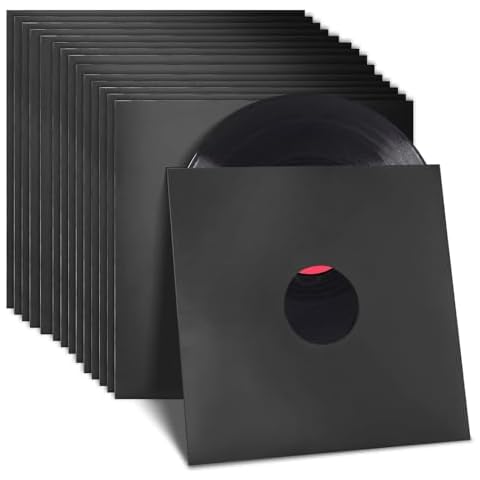 Cezoyx 15 Pack 12 Inch LP Record Jackets, 350gsm Cardboard Vinyl Record Sleeves with Hole, Matte Album Protector Covers for Album Vinyl Records Collections Storage Cover