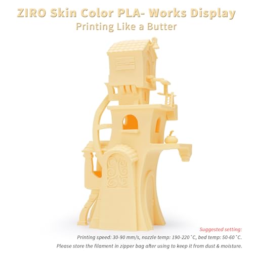 Image of ZIRO 1.75mm PLA Filament, 3D Printer PLA PRO Basic Color Series, Skin | Fit for Most FDM 3D Printer, 1.75mm 1KG Spool, Dimensional Accuracy + /-0.03mm, Colorful PLA FilamenT