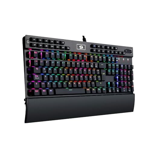 Redragon K550 Mechanical Gaming Keyboard, RGB LED Backlit with Brown Switches, Macro Recording, Wrist Rest, Volume Control, Full Size, Yama, USB Passthrough for Windows PC Gamer (Black)