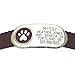 LuckyPet Paw Jewelry Collar Tag for Dogs and Cats, Custom Engraved, Durable, Quiet and Chew Proof, Attaches Flat to Any Collar, Large-Black-Paw