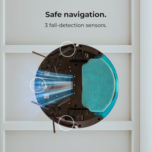 Cecotec Robot Aspirapolvere Conga M10. Navigazione Giroscopica Ordinata, 2000Pa Pressione Di Aspirazione, Autonomia 120 Minuti, Sensori Anticaduta E 2 Spazzole Laterali, Design Compatto, App Control - 10