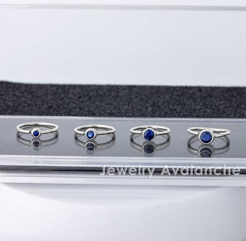 20G 14K Gold Blue Sapphire Nose Hoop Ring 0.015-0.11 carat Bezel Set Blue Sapphire 8mm Twist-open Nostril Ring Cartilage Hoop Tragus Ring Unisex4