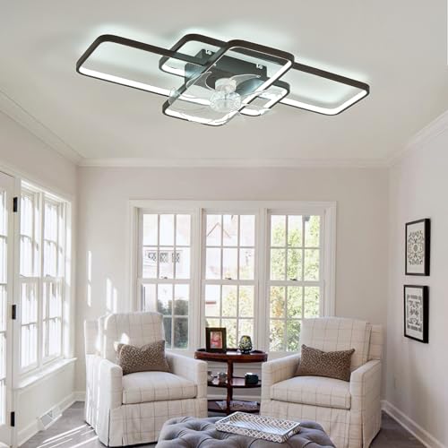 Plafonnier réversible silencieux blanc 85 cm avec télécommande et intensité réglable