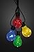 Produktbild HELLUM 577877 Bunte LED-Partylichterkette für außen, 10 Lampen mit je 5 LEDs, 9,5 m