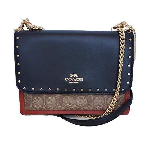 Coach Women's Klare Crossbody Shoulder Handbag in Signature Coated Canvas, Calf & Snake-Embossed Leather (Khaki/Black/Berry/Multi/Gold)