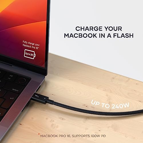 Satechi Thunderbolt 4 USB-C Cable, 240W PD Charging, Intel-Certified, Black by Satechi - Image 6