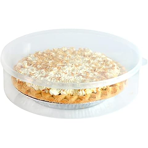 Youngever Clear Plastic Pie Container with Lid Cover