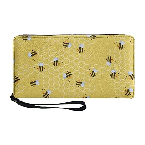 TOADDMOS Cute Honey Bee Print Wallet Cover