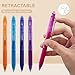ParKoo Retractable Erasable Gel Pens Clicker, Fine Point 0.7mm, Assorted Color Inks for Drawing Writing, 10-Pack
