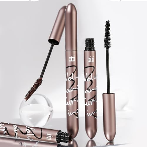 Mascara Thick Mascara Brown Three Dimensional and Long Smooth&Long-lasting Waterproof Sweat-proof Not Easy To Smudge Thick&Curled Long False Eyelash Effect Mascara Bright Eyes Electric Eyes(Brown) - Image 4