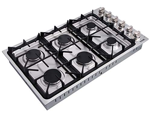 THOR Kitchen Professional 36-inch Cooktop/Rangetop in Stainless Steel - Model TGC3601 - Image 4