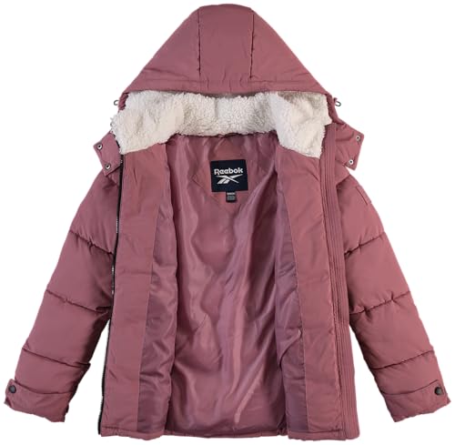Reebok Womens Winter Coat - Heavyweight Quilted Puffer Jacket with Faux Fur Trim Hood - Outerwear Winter Jackets for Women4