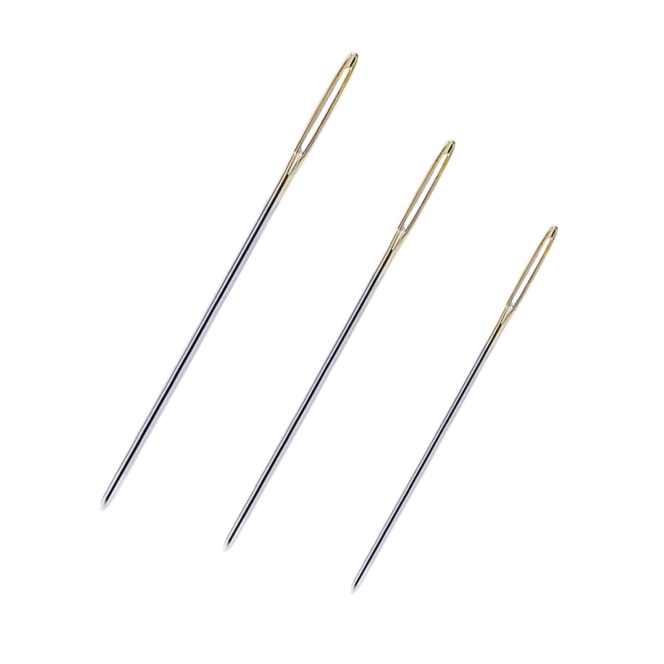 HAPINARY Stitching Needle Set 7 Pcs Large Hole Needles for Leather Yarn Cross Stitch Knitting with Storage Bottle