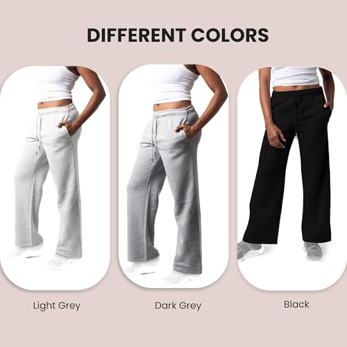 3 Pack Sweatpants Women, Wide Leg Womens Sweatpants, Workout - Yoga Pants (Available in Plus)4