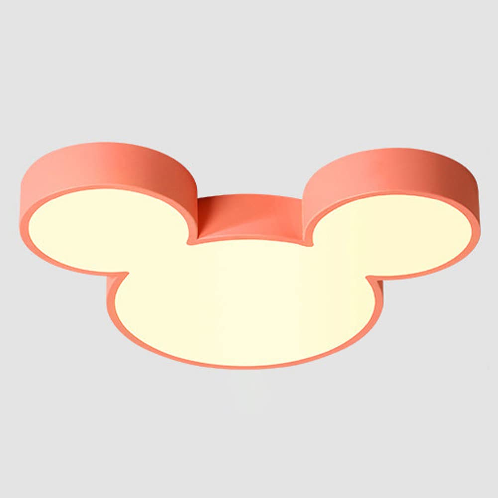 Cartoon Mouse Dimmerabile Plafoniera a LED Lampada da soffitto in Acrilico Dimming Illuminazione Decorativa Ferro da Incasso Lampada da soffitto Camera dei Bambini Studio della (Rosa)