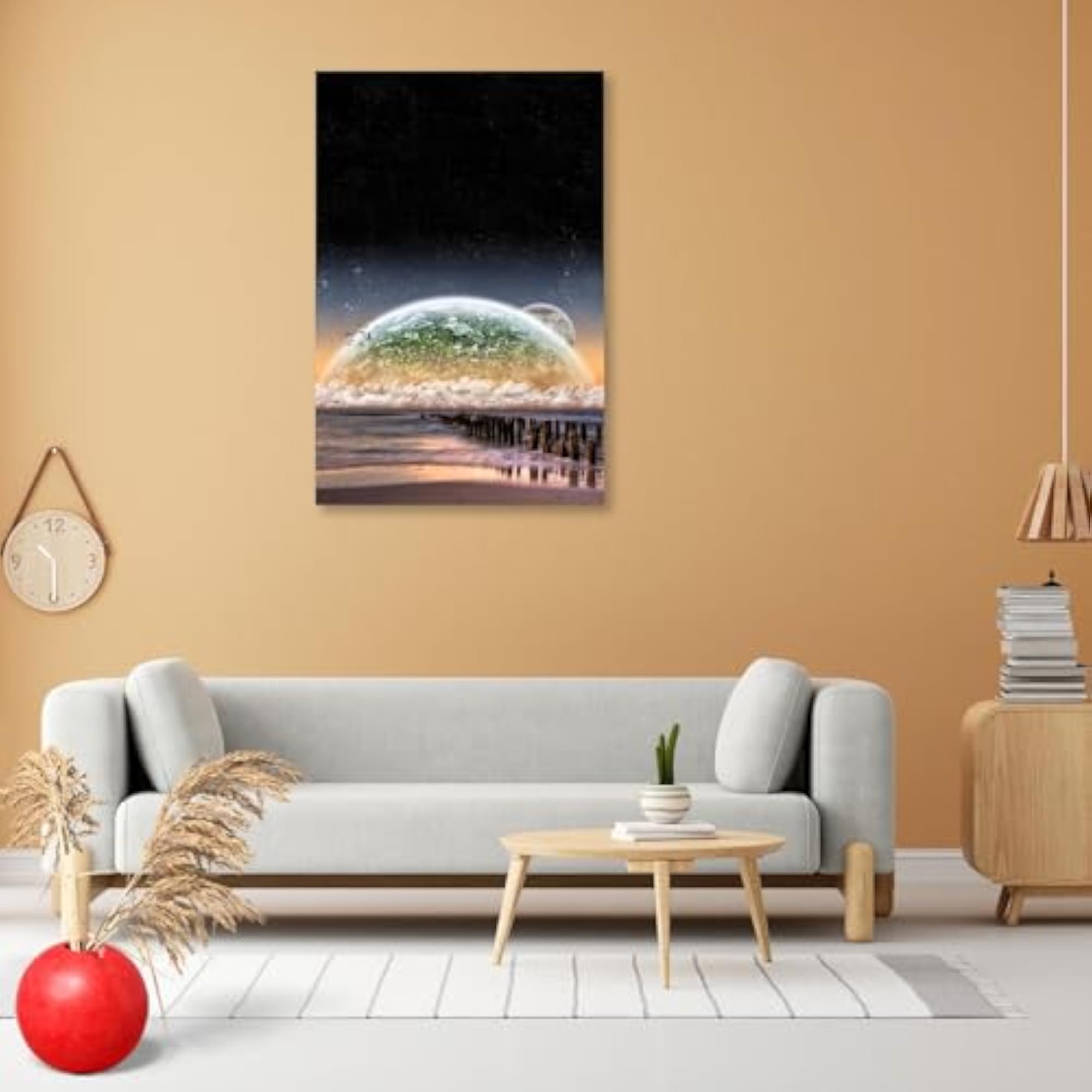 Planet Landscape View Peel & Stick Vinyl Wall Sticker