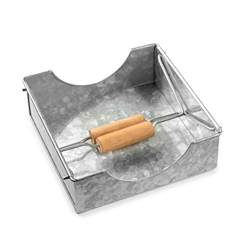 Royalty-Art-Rustic-Napkin-Holder-with-Dual-Wooden-Handles-Square-Country-Style-Galvanized-MetalHeavy-Duty-Kitchen-Dining-Room-Paper-Storage-Indoor-Outdoor-Use 41nPHCD8H8L