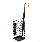 Schirmständer WXYZ Regenschirm Einfache Hohlschirmständer, Wasserdicht Und Nicht Rostend Iron Art Home Hotel Umbrella Bucket Can Shop Long and Short Regenschirme, 20x20x45cm Schwarzweiß