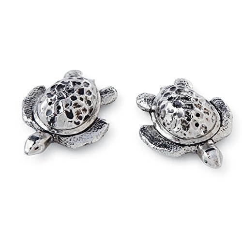 Mud Pie Sea Turtle Salt & Pepper Set, Silver