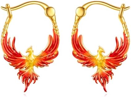 Phoenix Earrings for Women Sterling Silver Phoenix Dangle Earring...